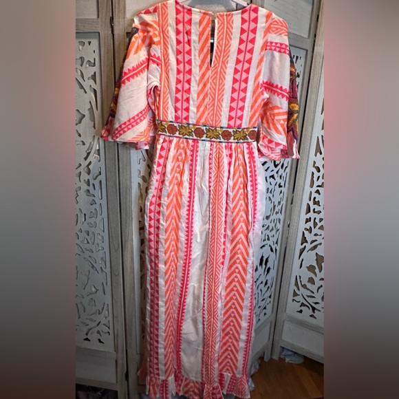 Farm Rio Embroidered V-Neck Maxi Dress - Picture 8 of 9